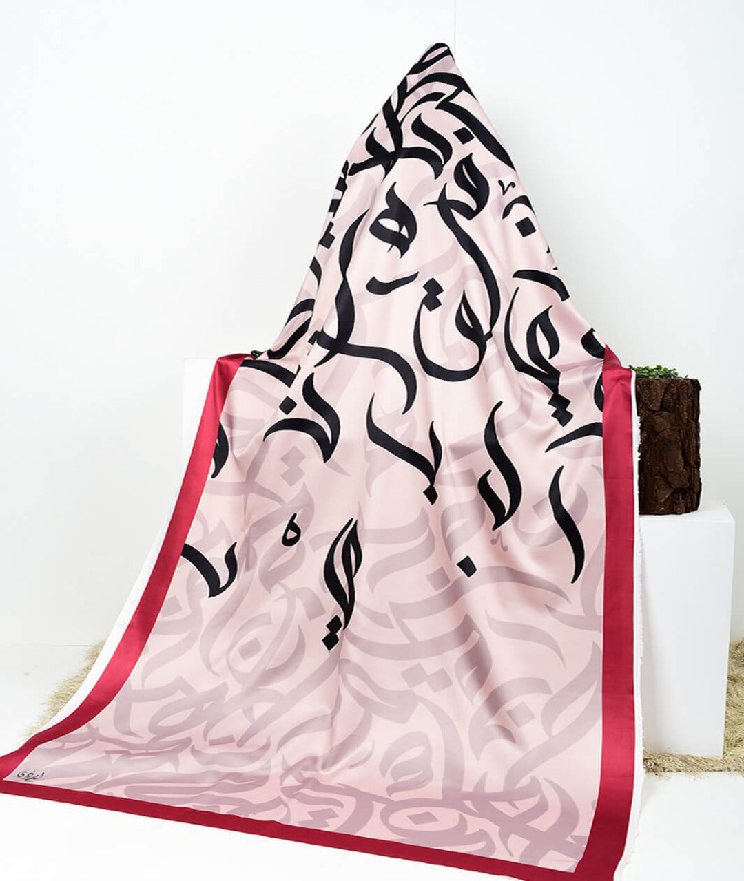Huroof Silk Dupatta (Skin)