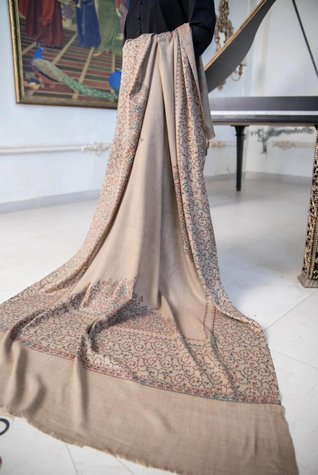 3PC Pashmina Unstitched Suit (Skin)