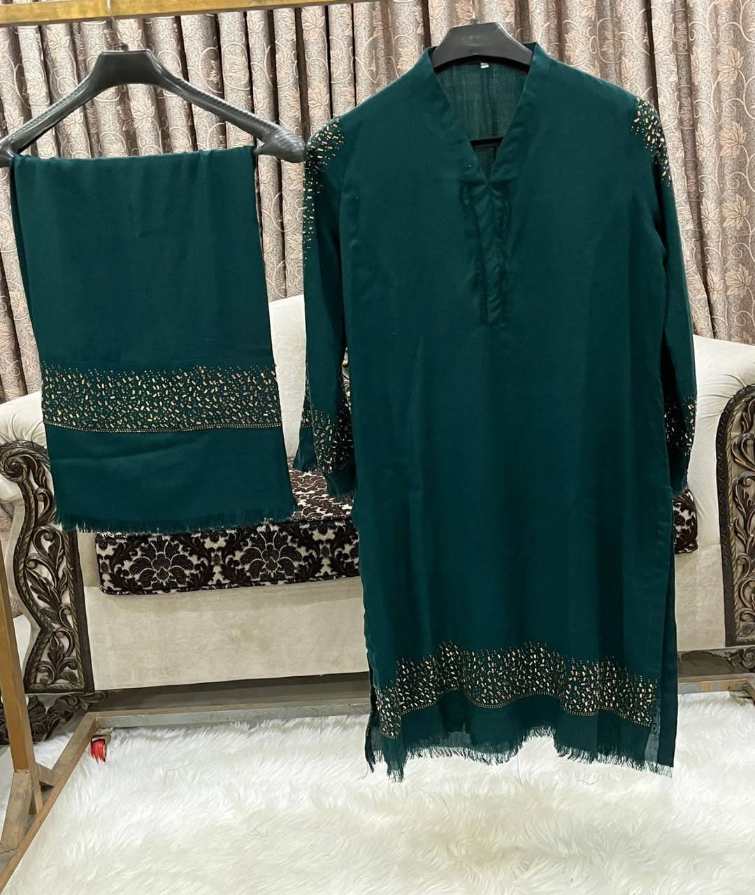Pashmina Saroski Coord Set (Zink)
