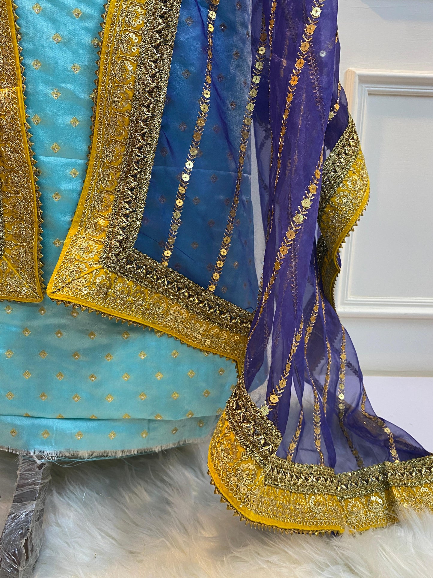 Fancy Banarsi 3 pc suit (Chand)