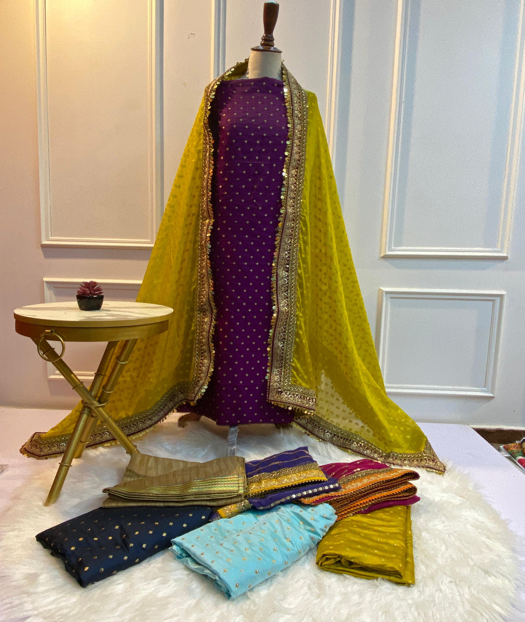 Fancy Banarsi 3 pc suit(Mukalma)