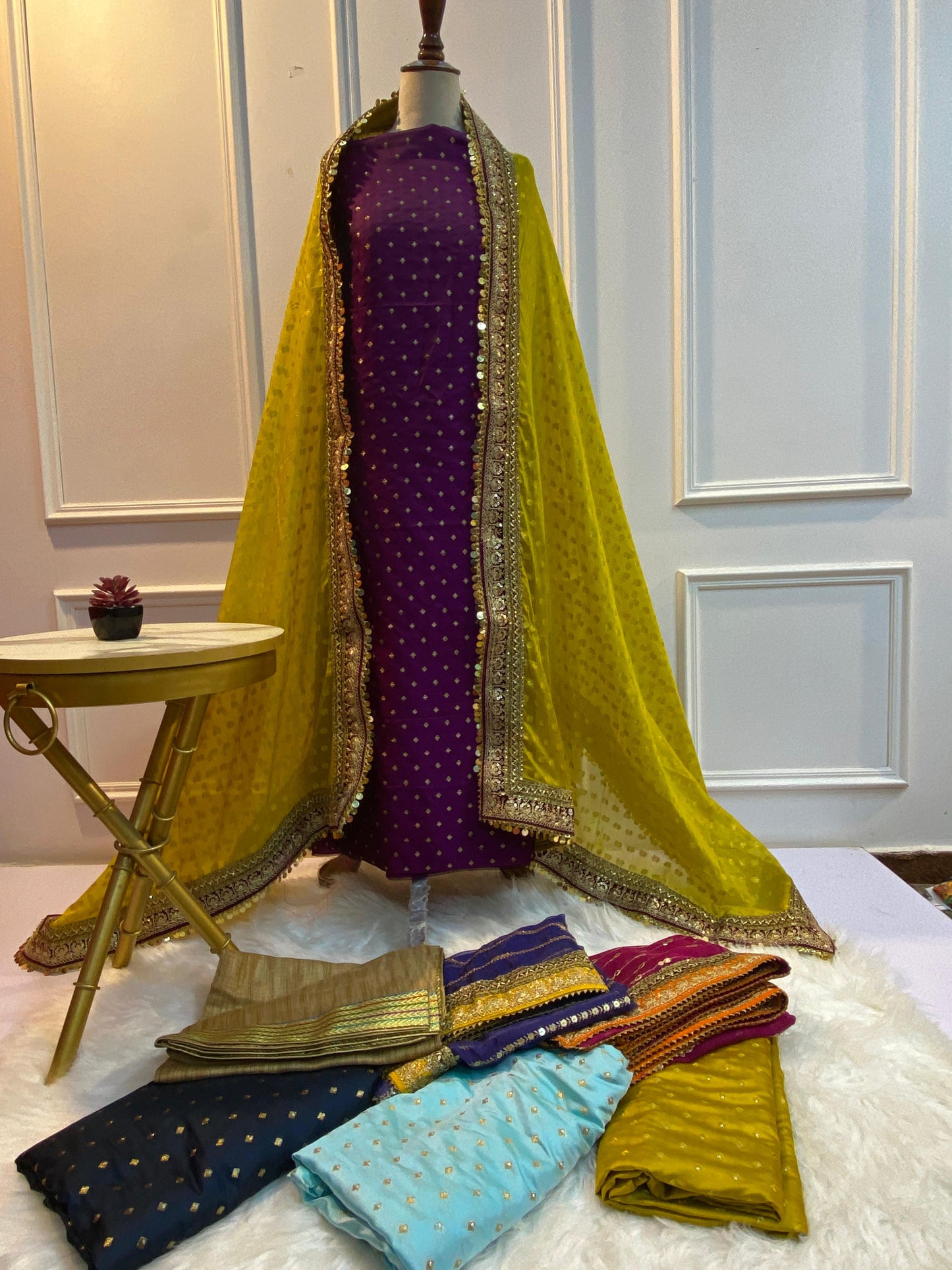 Fancy Banarsi 3 pc suit(Mukalma)