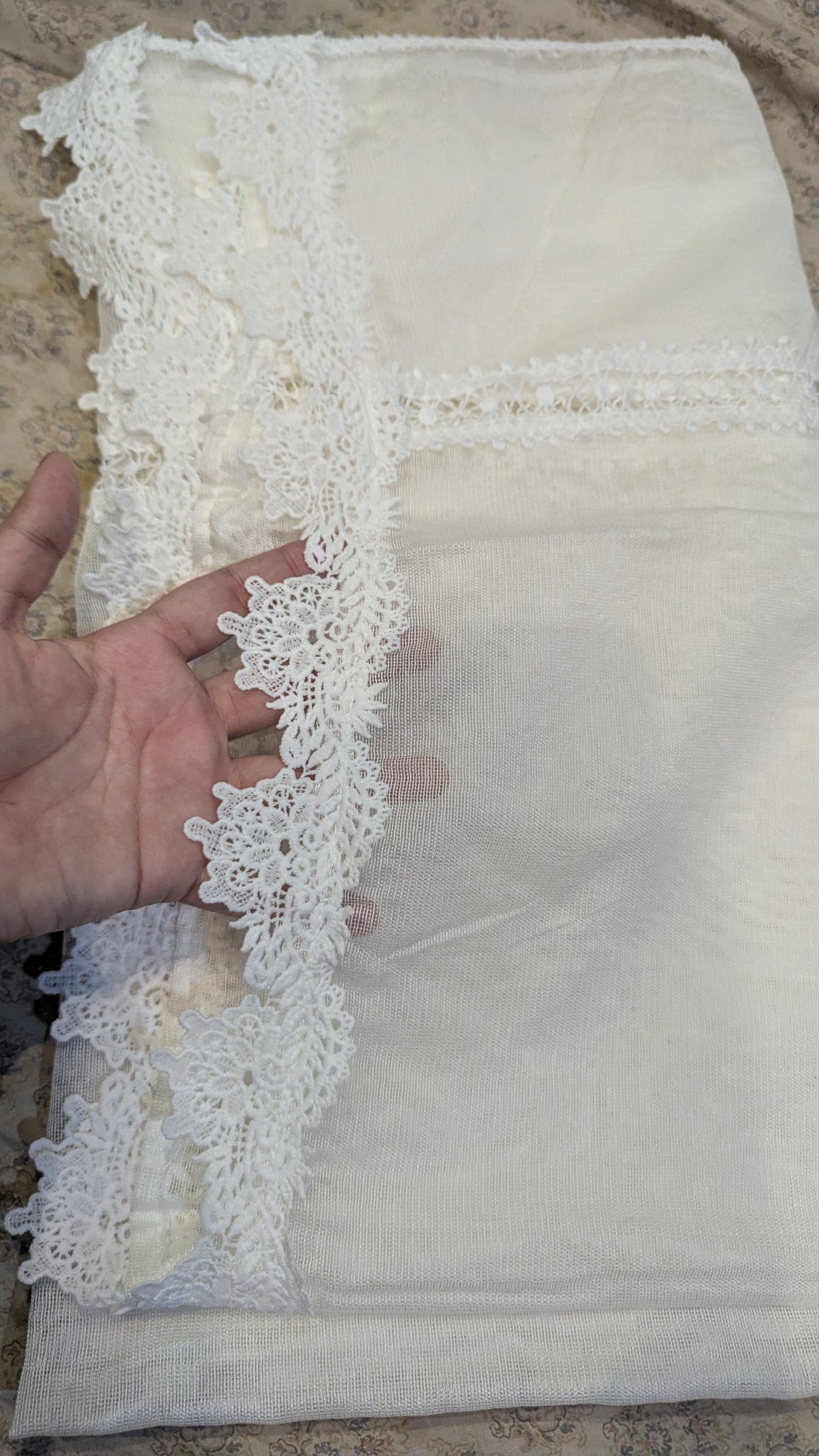 Khaddi Net White On White
