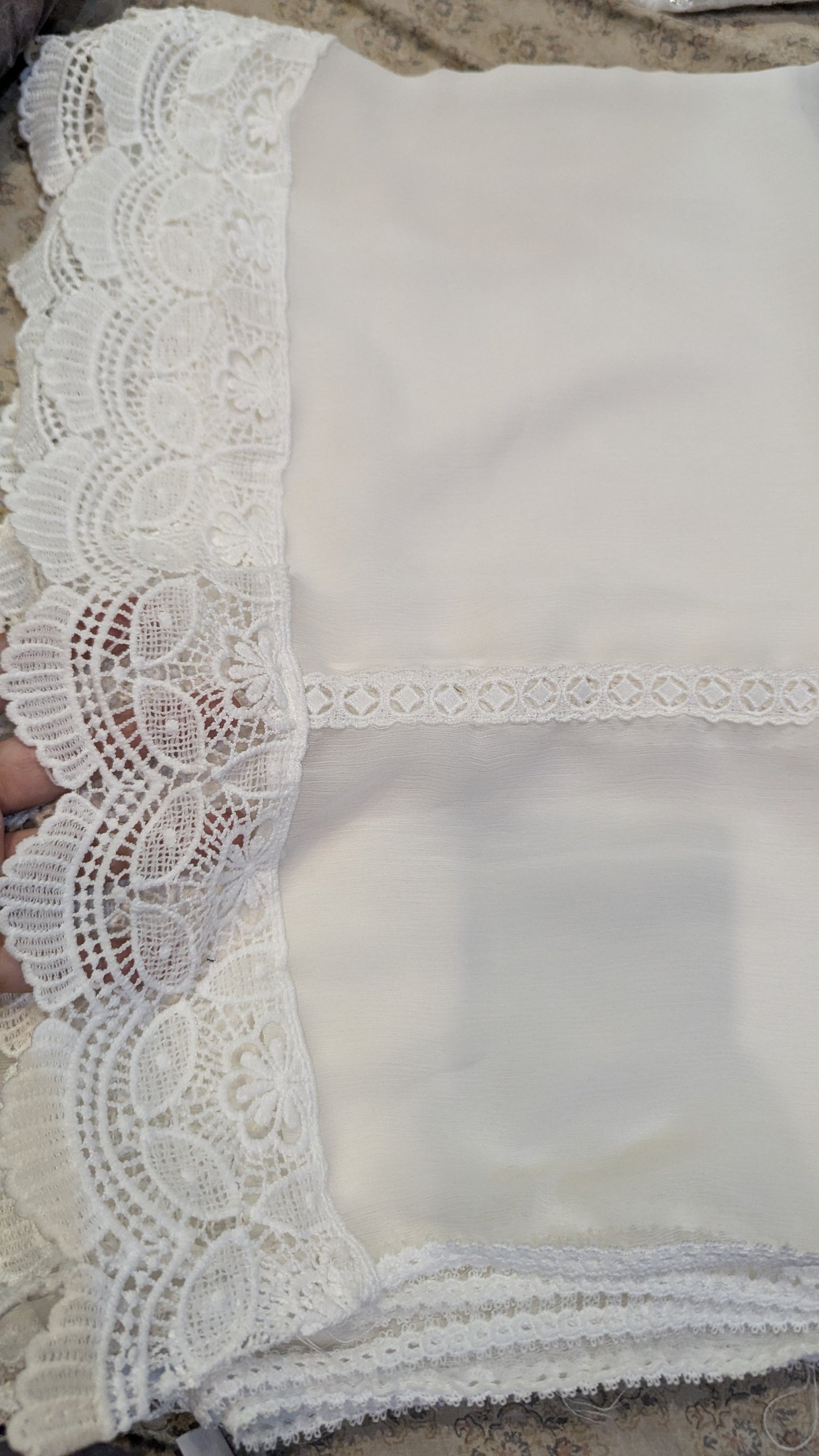 Pure Chiffion Dupatta (white)
