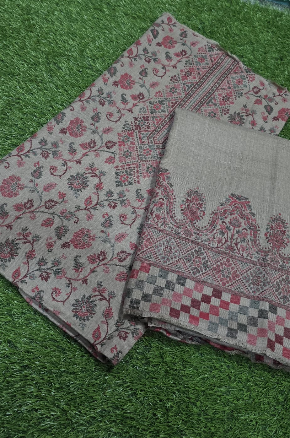 3PC Pashmina Kaani Unstitched Suit