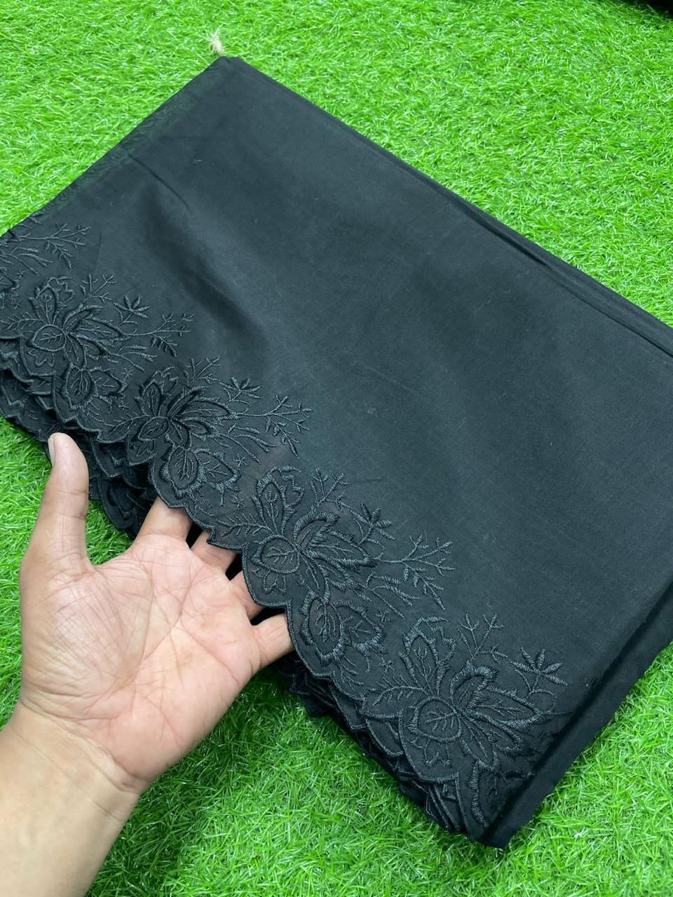 Voile Lawn Dupatta Black