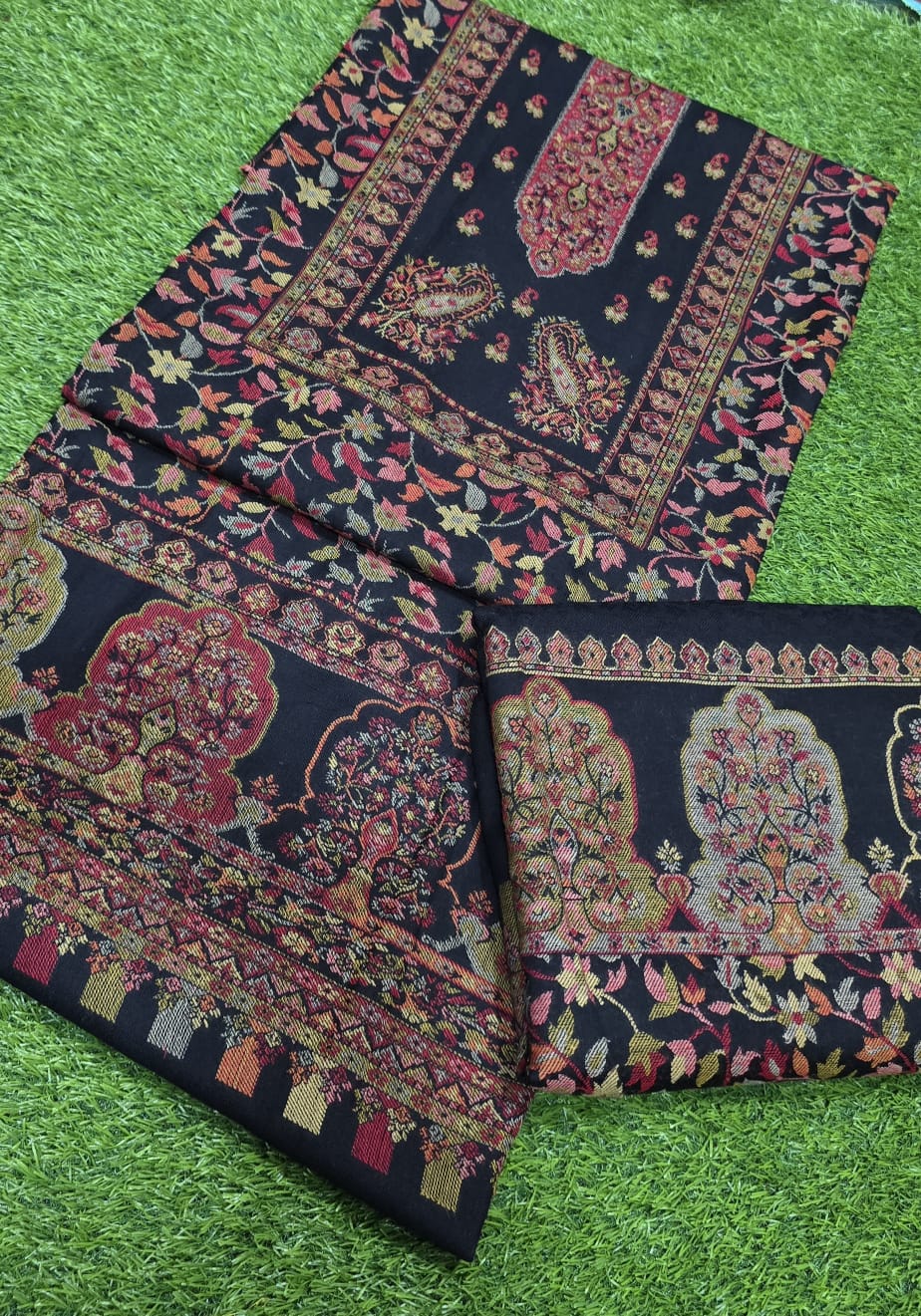 3PC Pashmina Kaani Unstitched Suit
