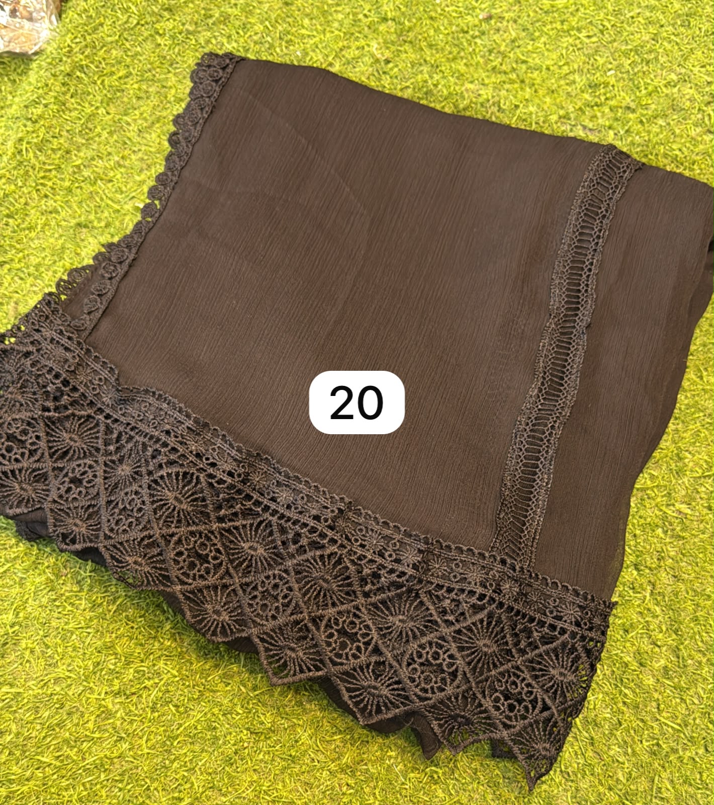Pure Chiffion Dupatta (black)