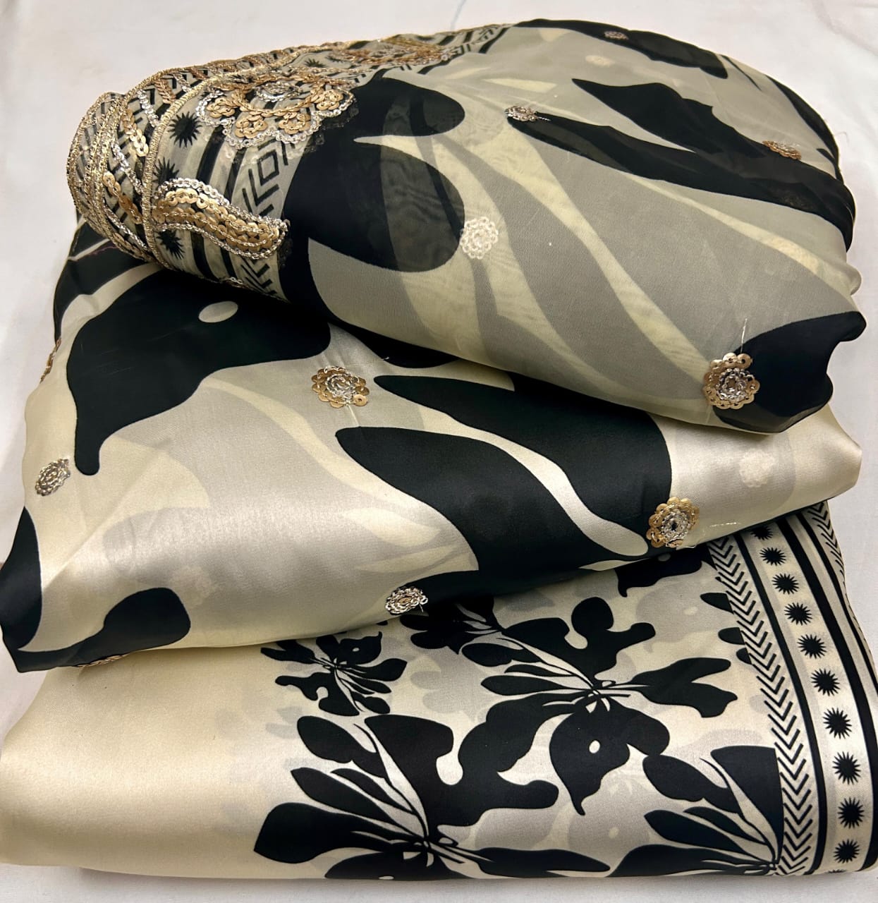 3pc Embroidered Shamose Silk