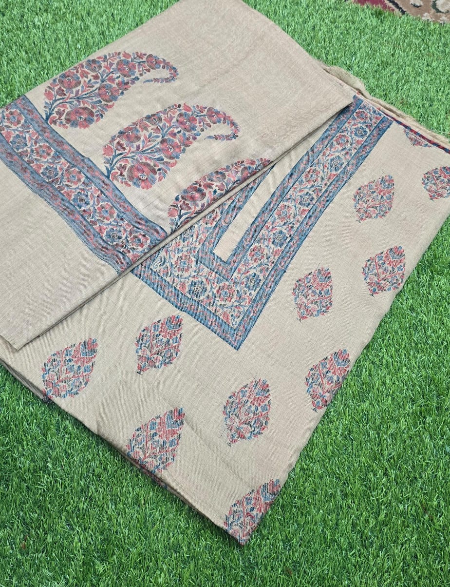 3PC Pashmina Kaani Unstitched Suit (skin)