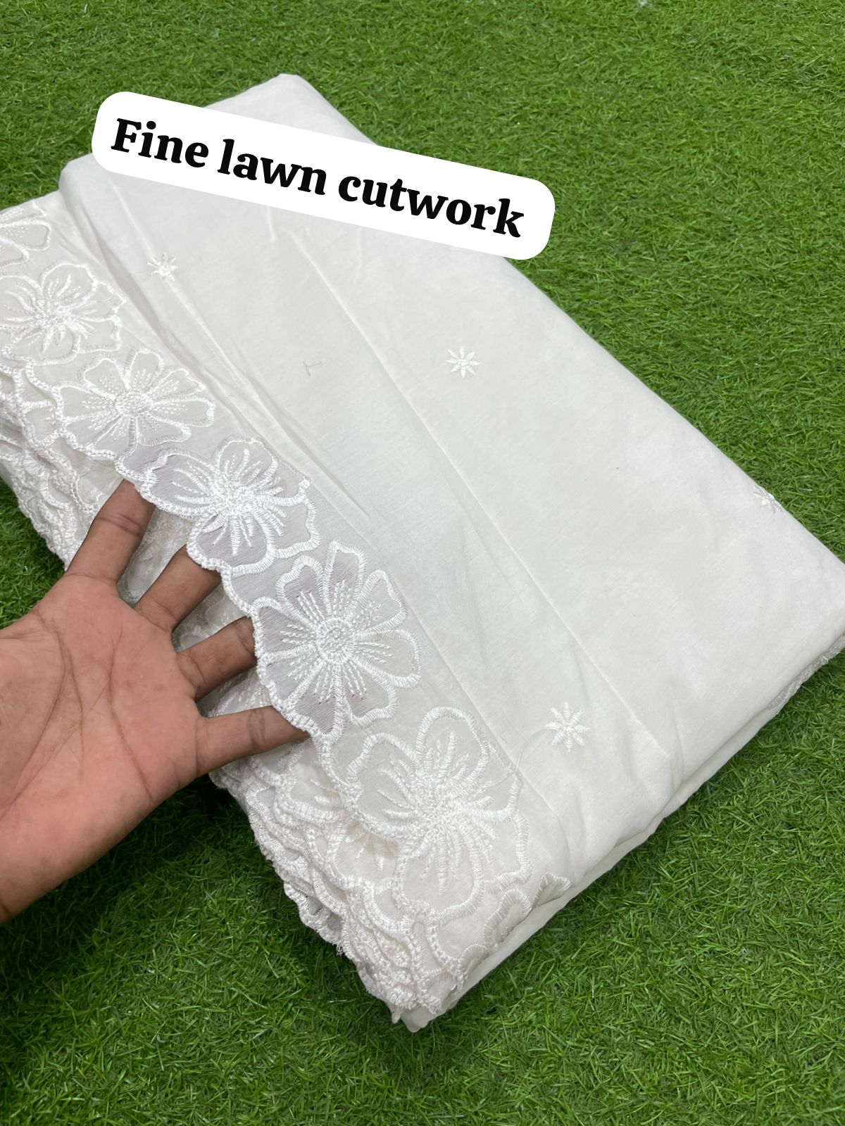 Voile Lawn White On White
