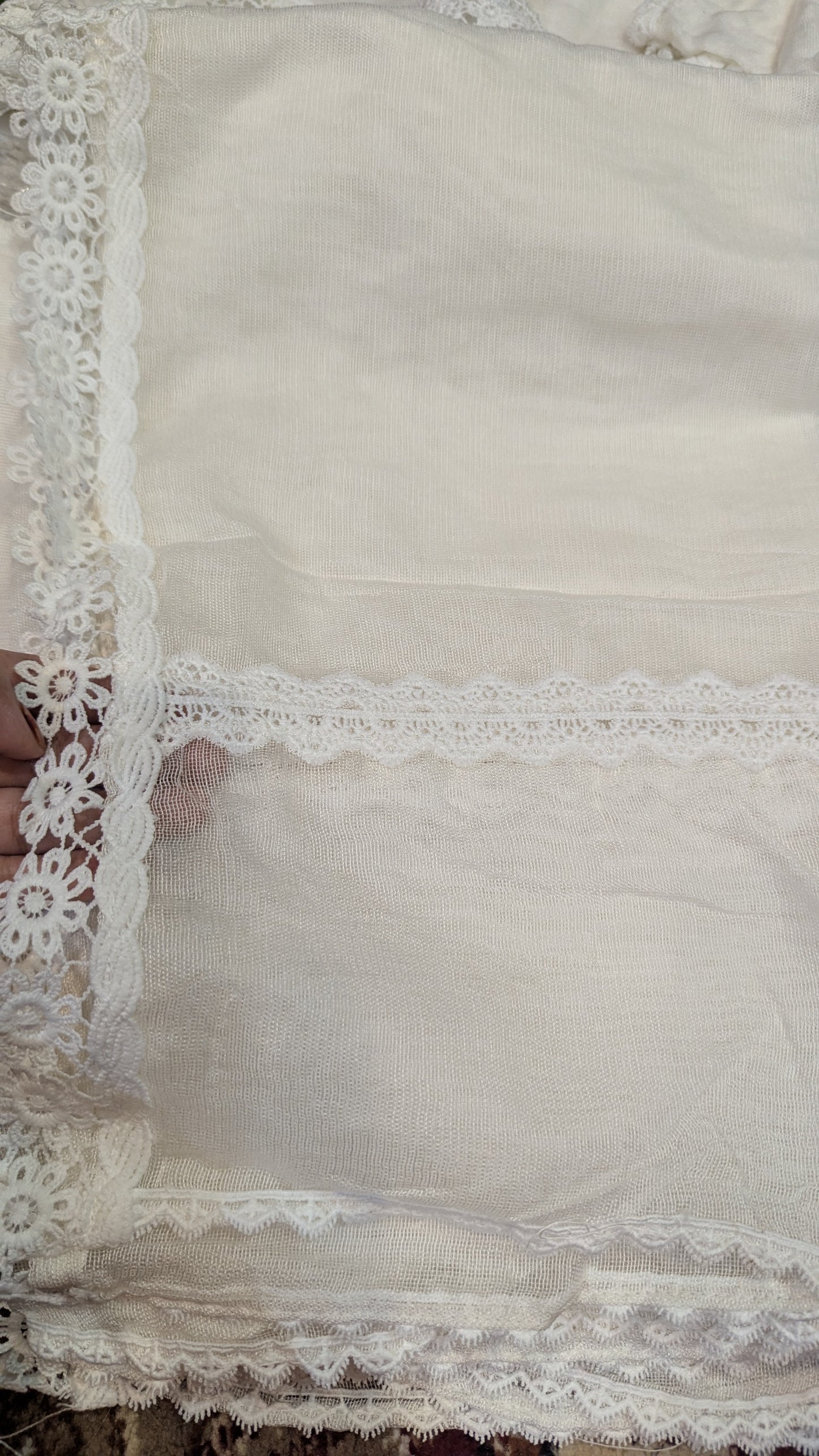 Khaddi Net White On White
