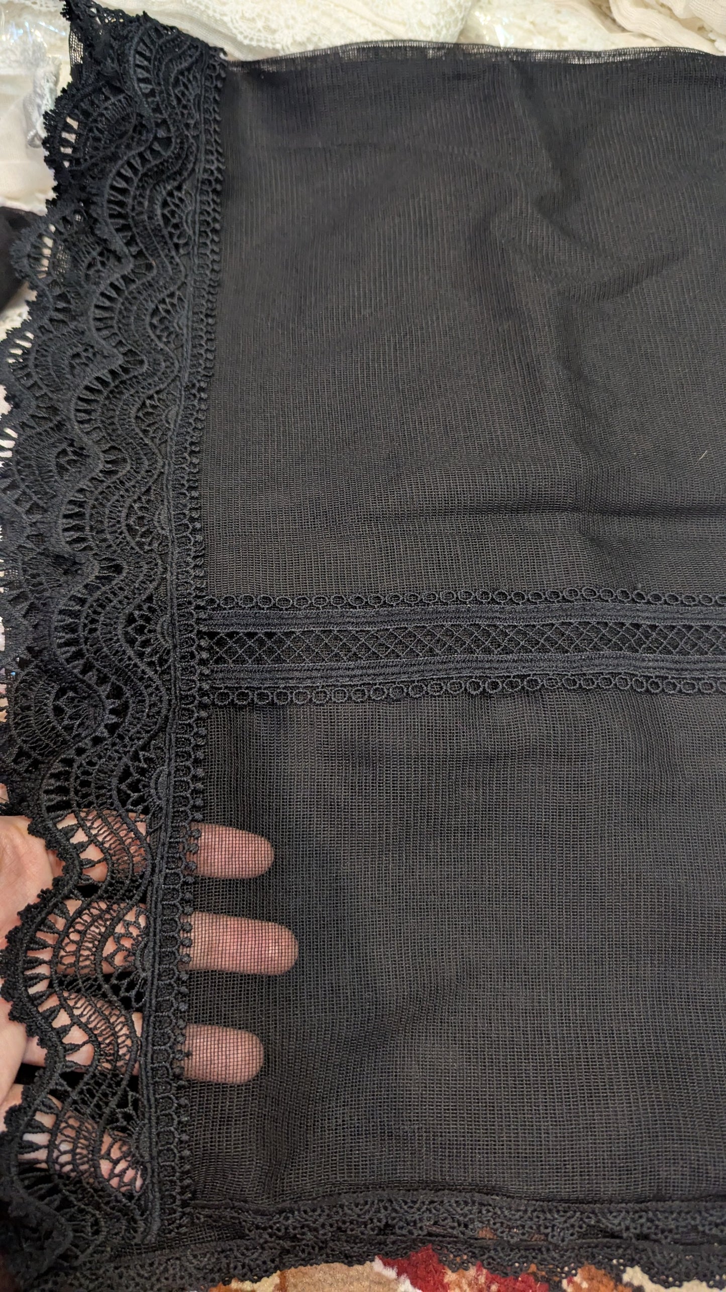 Khaddi Net Black on Black