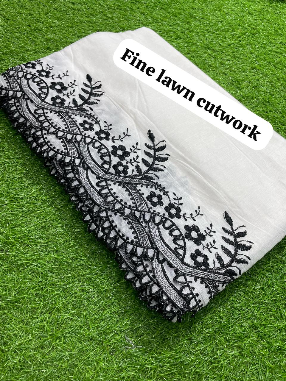 Fine Lawn Dupatta (white)