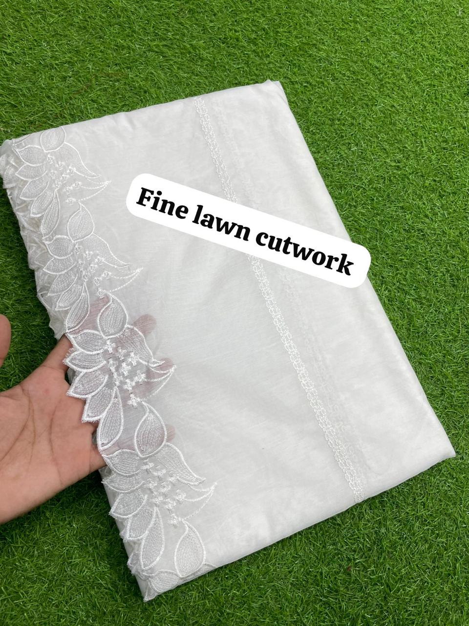 Pure Lawn Dupatta (white)