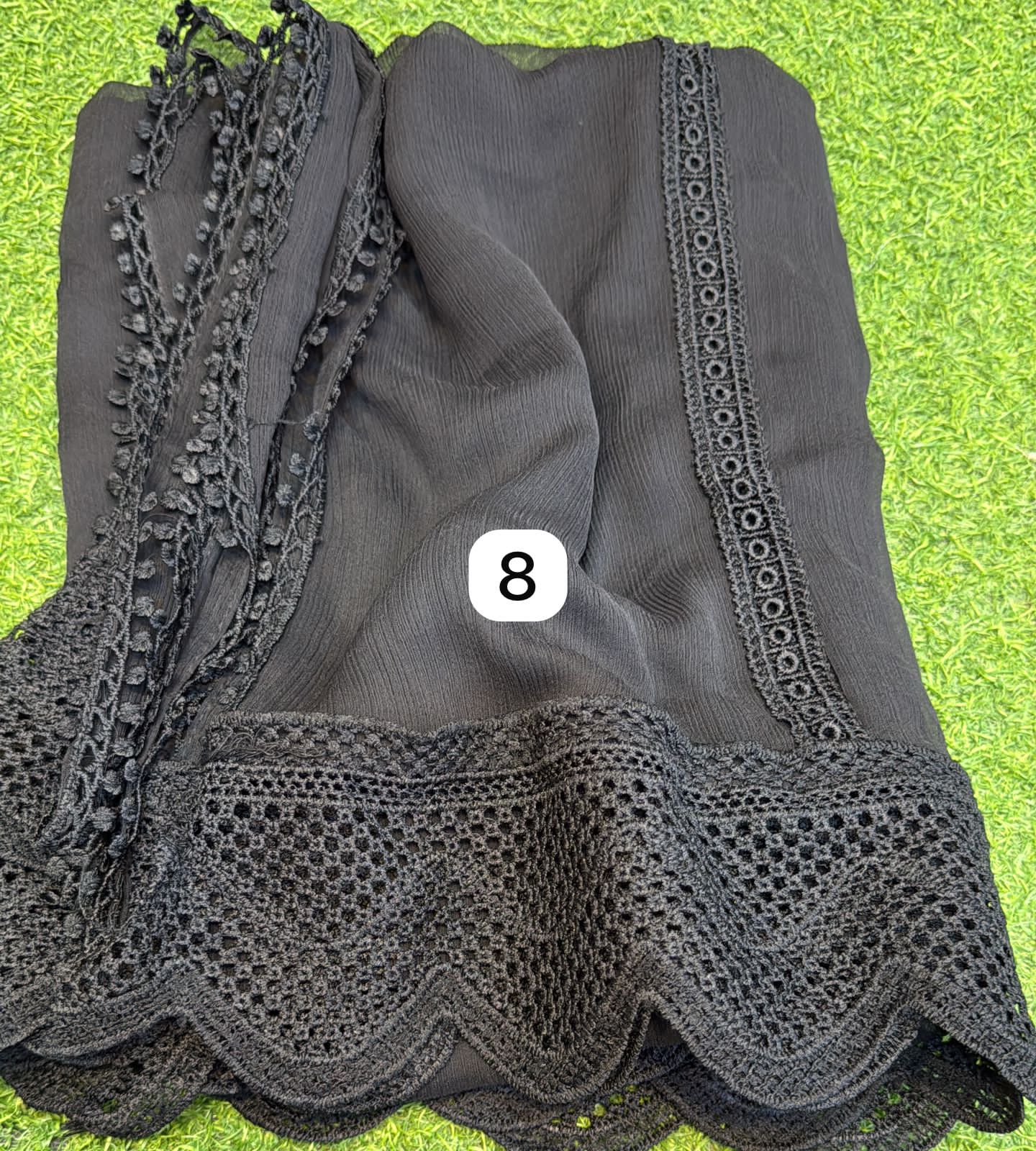 Pure Chiffion Dupatta (black)