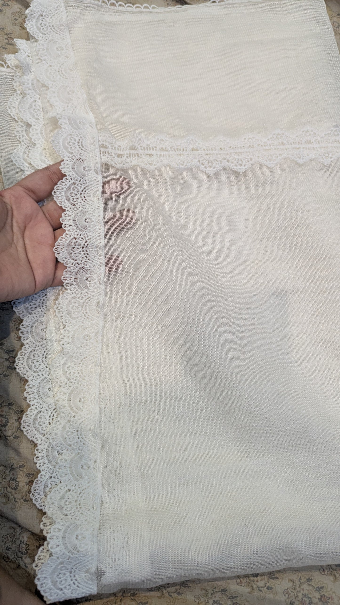 Khaddi Net White On White