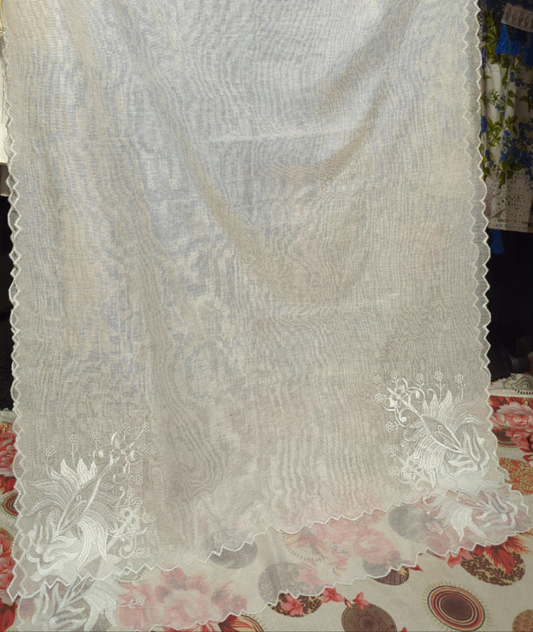Khaddi net White On White