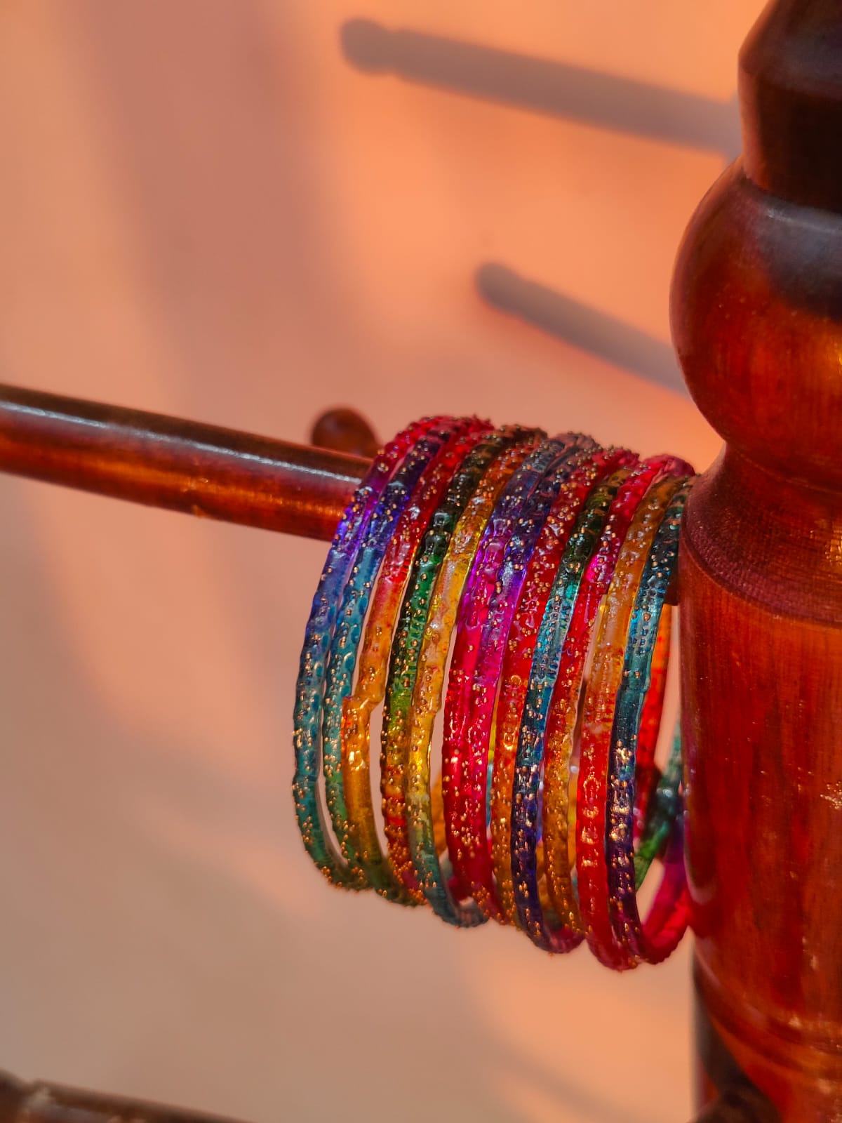 Pakistani Raindrop Bangels (Dark Multi)