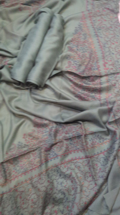 3PC Pashmina Unstitched Suit (Pistashco)
