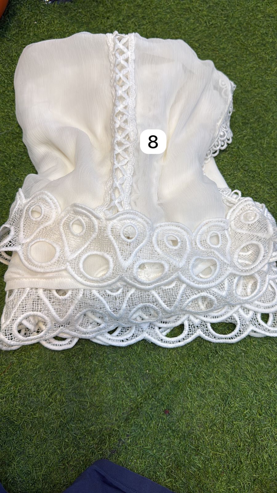 Pure Chiffon Dupatta (white)
