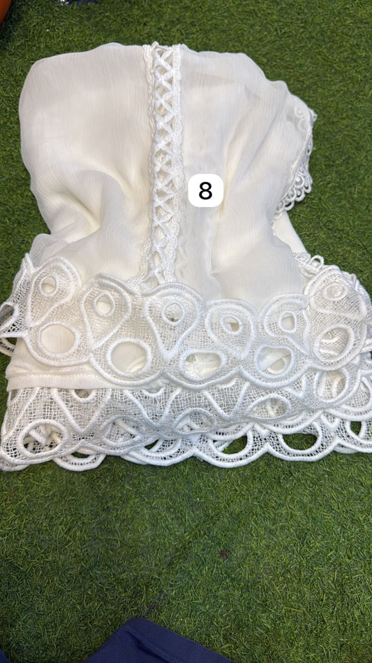 Pure Chiffon Dupatta (white)