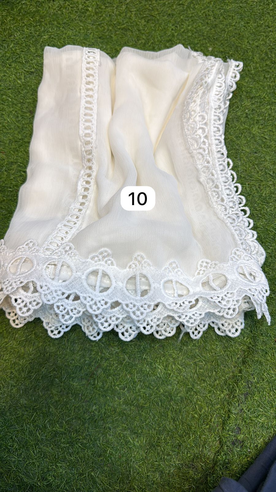 Pure Chiffon Dupatta (white)