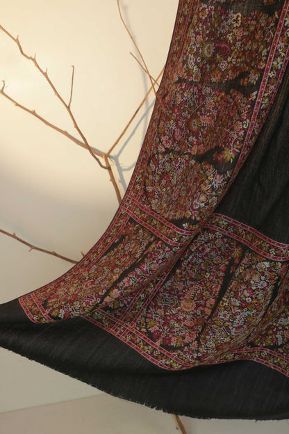 3PC Pashmina Kaani border Unstitched Suit