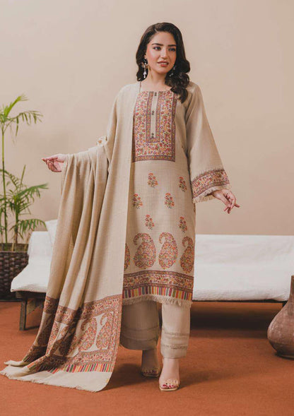 3PC Pashmina Kaani Unstitched Suit (Skin)