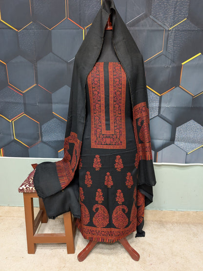 3PC Pashmina Kaani Unstitched Suit