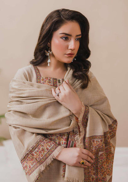 3PC Pashmina Kaani Unstitched Suit (Skin)