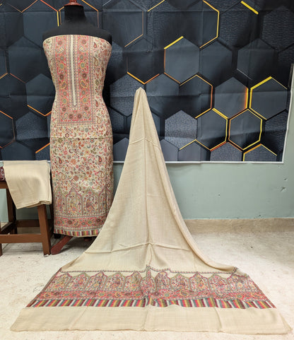 3PC Pashmina Kaani Unstitched Suit