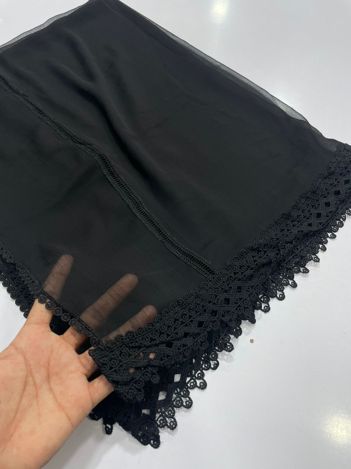 Pure Chiffion Dupatta (black)
