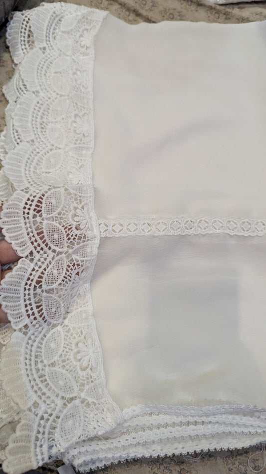 Pure Chiffion Dupatta (white)