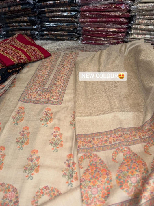 3PC Pashmina Kaani Unstitched Suit
