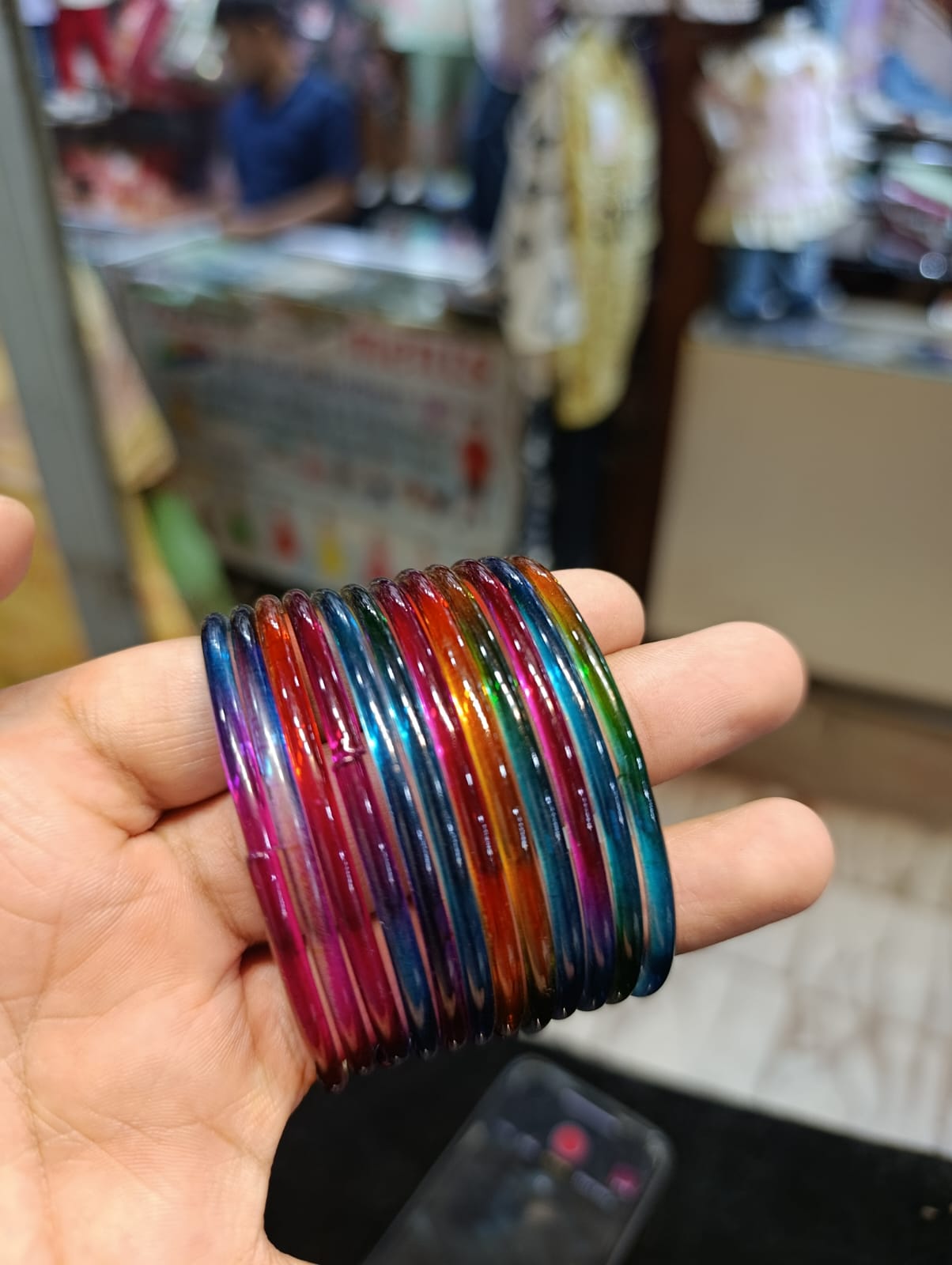 OriginalJelly Indian Raindrops Bangles  (Dark Multi)