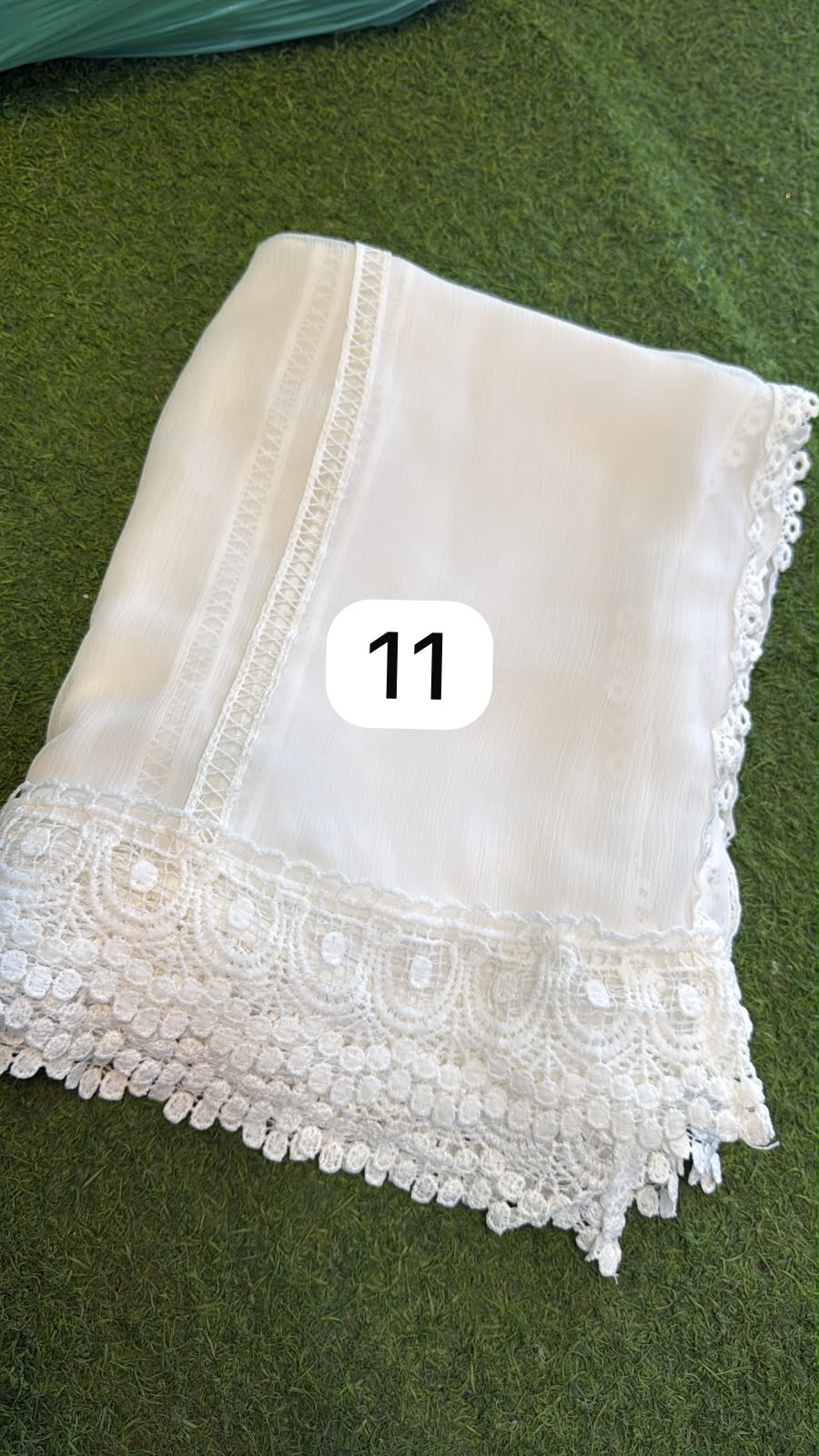 Pure Chiffion Dupatta (white)
