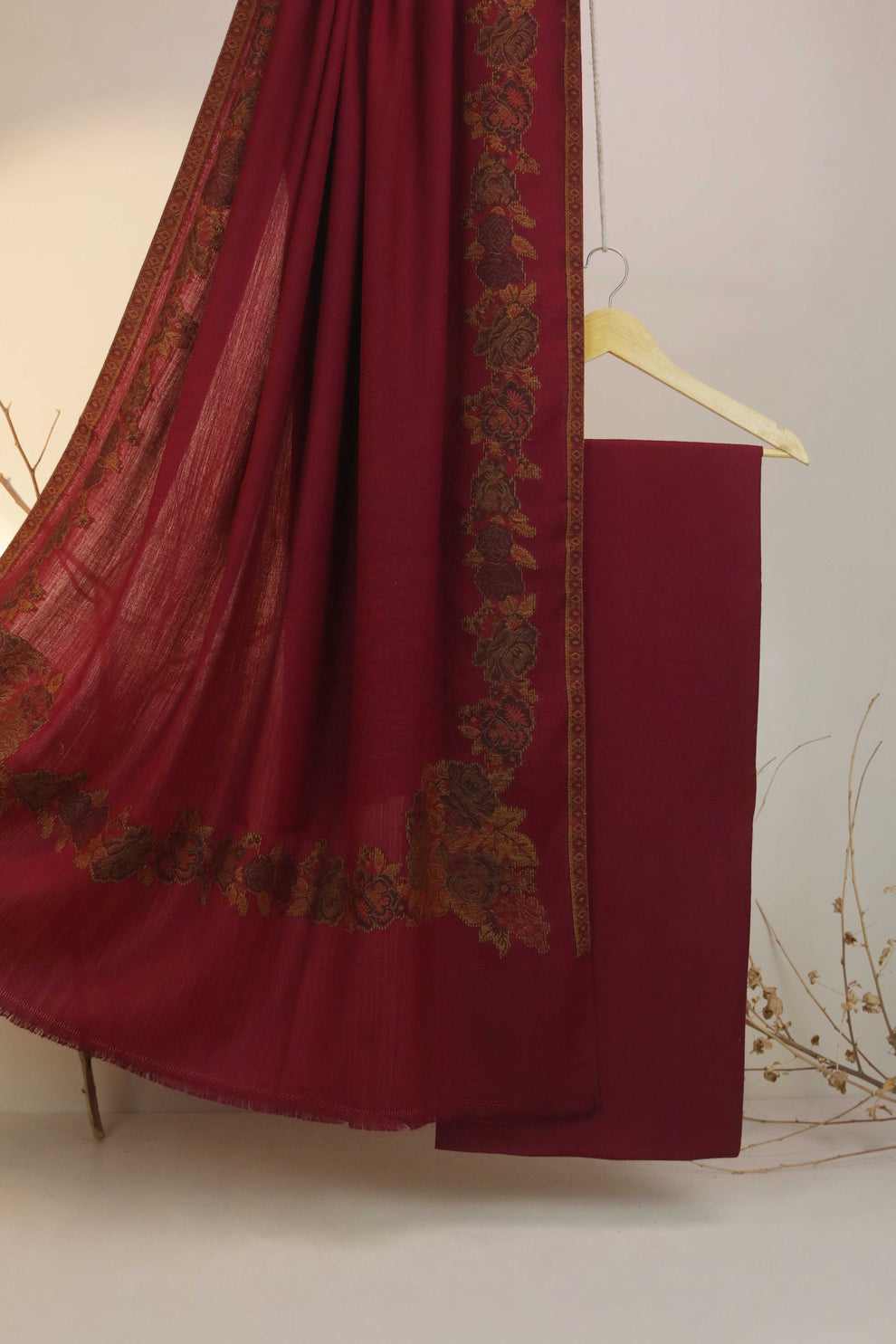 Pashmina Kaani border Shawl
