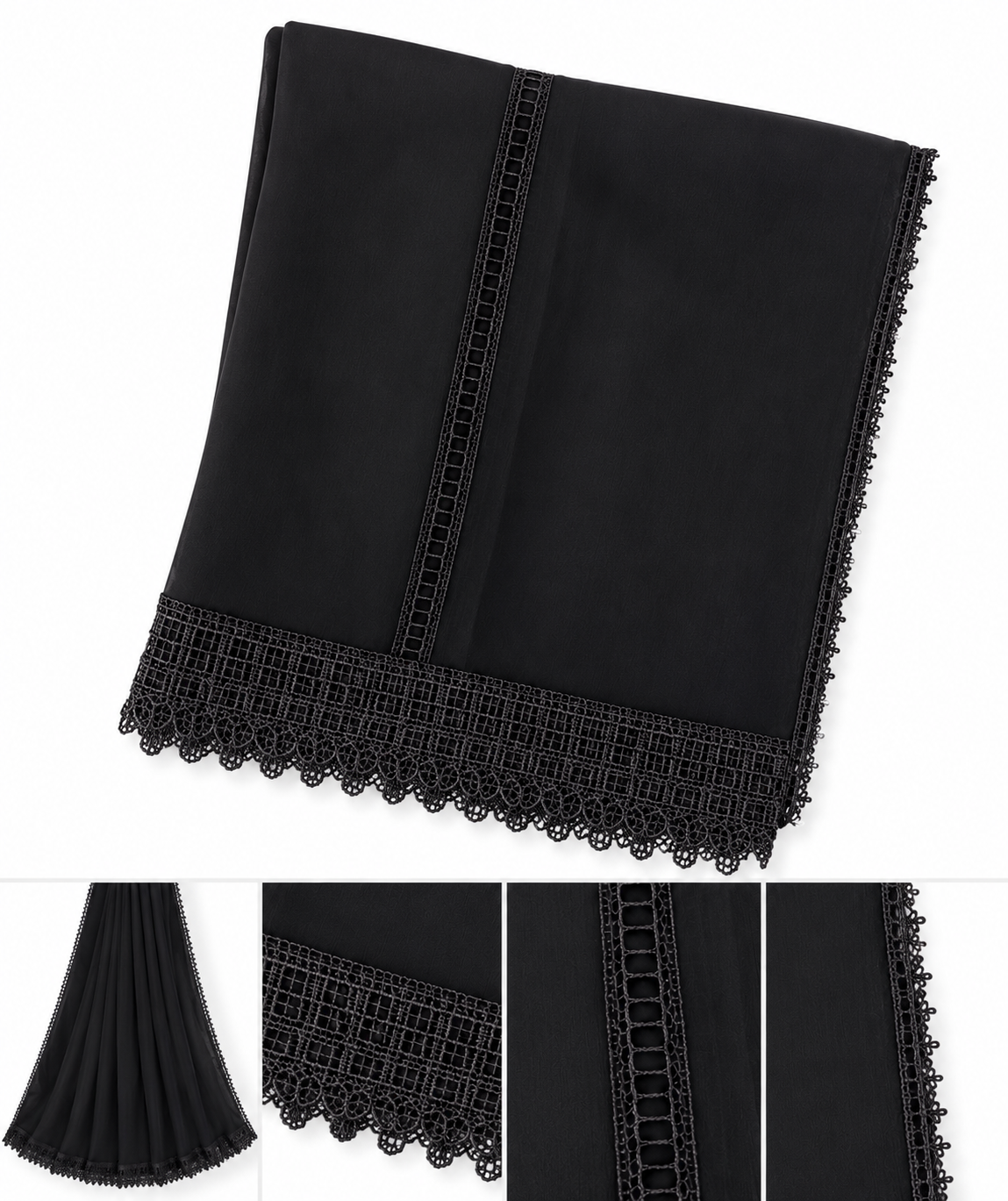 Pure Chiffion Dupatta (black)