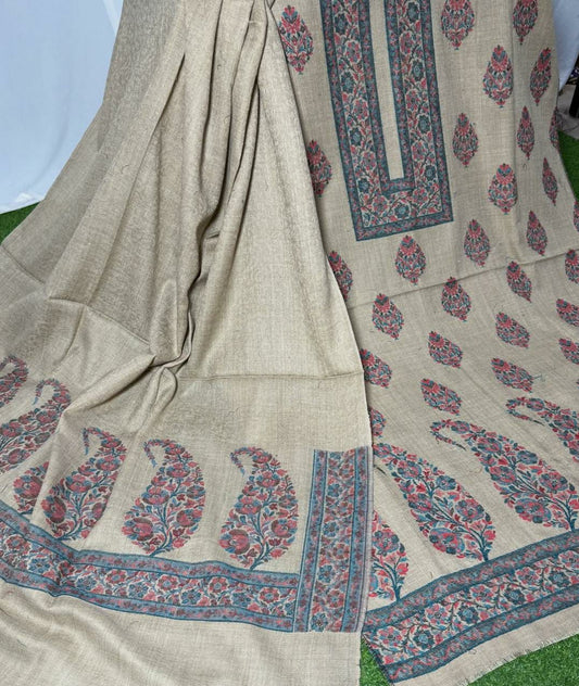 3PC Pashmina Kaani Unstitched Suit (skin)