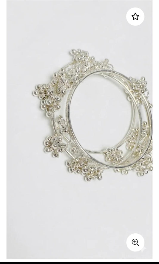 Original Kashmiri Ghongro Bangles (Silver)