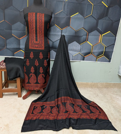 3PC Pashmina Kaani Unstitched Suit