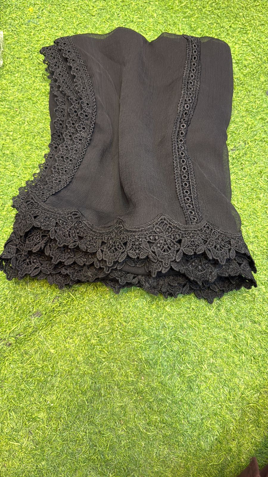 Pure Chiffon Dupatta (black)