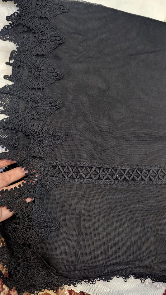 Khaddi Net Black on Black