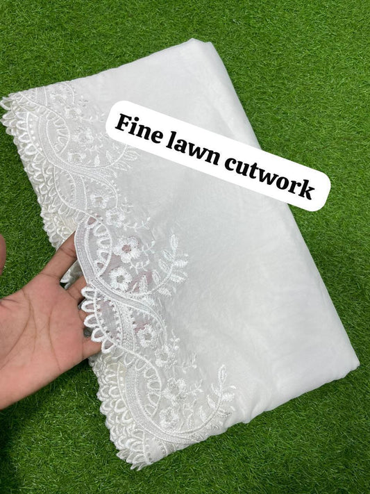 Voile Lawn Dupatta (white)