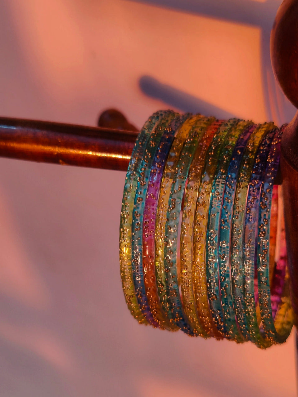 Pakistani Raindrop Bangels (Light Multi)