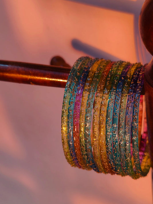 Pakistani Raindrop Bangels (Light Multi)