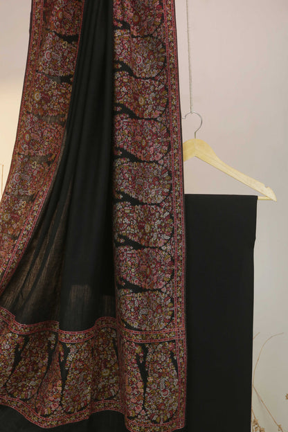 3PC Pashmina Kaani border Unstitched Suit