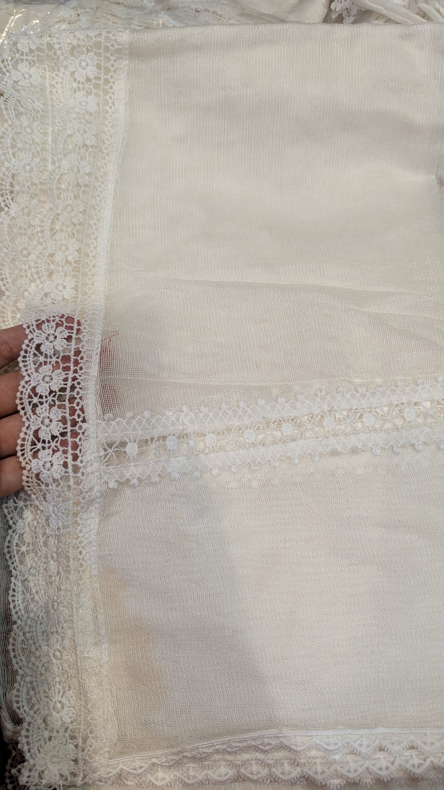 Khaddi Net White On White