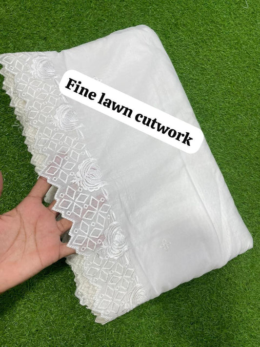Pure Lawn Dupatta (white)